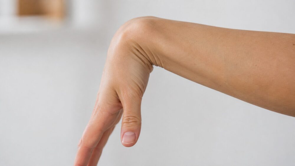 Overstrekte hand toont zeer soepele gewrichten – hypermobiliteit, Spine Clinics
